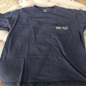 Vintage Duck Head short sleeve worn graphic tee in size L